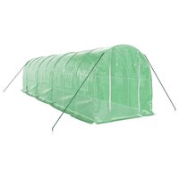 Tuinkas met stalen frame 16 m&amp;sup2; 8x2x2 m groen 3