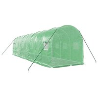 Tuinkas met stalen frame 16 m&amp;sup2; 8x2x2 m groen 6