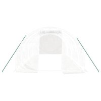 Tuinkas met stalen frame 18 m&amp;sup2; 6x3x2 m wit 4