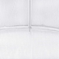 Tuinkas met stalen frame 18 m&amp;sup2; 6x3x2 m wit 9