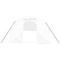 Tuinkas met stalen frame 24 m&amp;sup2; 8x3x2 m wit 4