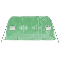Tuinkas met stalen frame 20 m&amp;sup2; 5x4x2,3 m groen 5