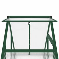 Tuinkas met basisframe 169x58x195 cm aluminium groen 9