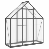 Tuinkas met basisframe 169x58x195 cm aluminium antracietkleurig 5