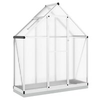 Tuinkas met basisframe 169x58x202 cm aluminium zilverkleurig 2