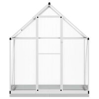 Tuinkas met basisframe 169x58x202 cm aluminium zilverkleurig 3
