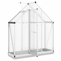 Tuinkas met basisframe 169x58x202 cm aluminium zilverkleurig 6