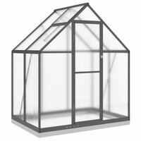 Tuinkas met basisframe 169x114x202 cm aluminium antracietkleur 2