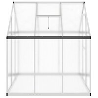 Tuinkas met basisframe 169x169x195 cm aluminium zilverkleurig 4