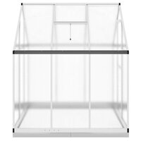 Tuinkas met basisframe 169x169x202 cm aluminium zilverkleurig 4