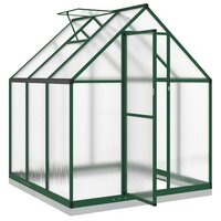 Tuinkas met basisframe 169x169x202 cm aluminium groen 6