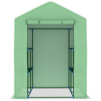 Tuinkas met schappen 143x143x195 cm staal 4