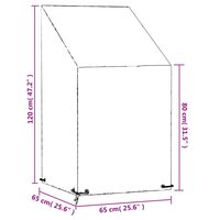 Tuinstoelhoes met 8 oogjes 65x65x80/120 cm polyetheen 9