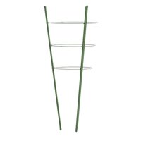 Plantensteunen 5 st met 3 ringen 45 cm staal groen 6