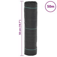 Worteldoek 0,5x50 m polypropeen zwart 8