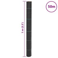 Worteldoek 1x50 m polypropeen zwart 8