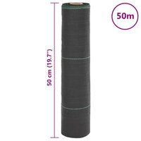 Worteldoek 0,5x50 m polypropeen zwart 8