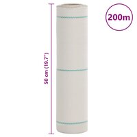 Worteldoek 0,5x200 m polypropeen wit 8