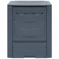 Compostbakken 2 st 520 L 60x60x73 cm grijs 2