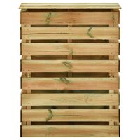 Compostbak met lattenrooster Groen 110 x 58 x 113 cm Massief grenenhout 3