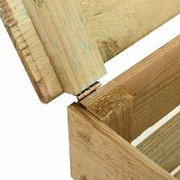 Compostbak met lattenrooster Groen 110 x 58 x 113 cm Massief grenenhout 5