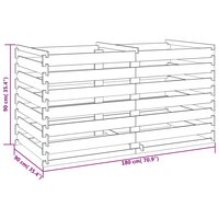 Compostbak met latten ge&amp;iuml;mpregneerd grenenhout 180x90x90 cm 5