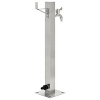 Tuinwaterkolom vierkant 65 cm roestvrij staal 3