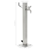 Tuinwaterkolom vierkant 65 cm roestvrij staal 8