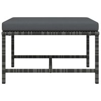 Voetensteun sectioneel met kussen poly rattan grijs 5