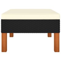 Voetenbank poly rattan en massief eucalyptushout 2