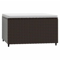Voetensteunen 2 st met kussens poly rattan bruin 3