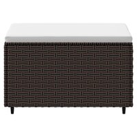 Voetensteunen 2 st met kussens poly rattan bruin 4