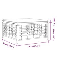 Tuinvoetenbank met donkergrijs kussen poly rattan 7