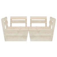 Tuinbank 2-zits pallet ge&amp;iuml;mpregneerd vurenhout 3