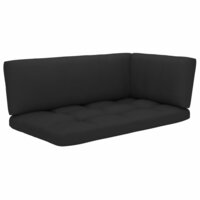 Tweezitsbank pallet met kussens grijs ge&amp;iuml;mpregneerd grenenhout 3