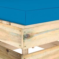 Middenbank sectioneel met kussens groen ge&amp;iuml;mpregneerd hout 5