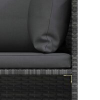Hoekbank sectioneel met kussens poly rattan grijs 8