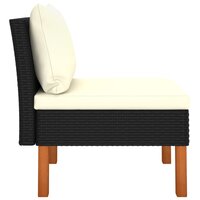 Middenbank poly rattan en massief eucalyptushout 3