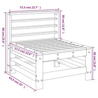 Tuinmiddenbank massief grenenhout 7