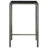 5-delige Tuinbarset poly rattan grijs 4