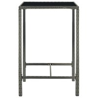 5-delige Tuinbarset poly rattan grijs 5