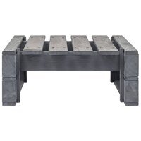 Tuinhocker pallet ge&amp;iuml;mpregneerd grenenhout grijs 4