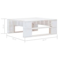 Tuinhocker pallet ge&amp;iuml;mpregneerd grenenhout wit 9