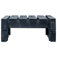 Tuinhocker pallet zwart ge&amp;iuml;mpregneerd grenenhout 4