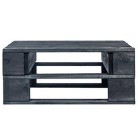 Tuinhocker pallet zwart ge&amp;iuml;mpregneerd grenenhout 3