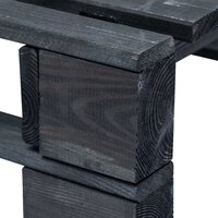 Tuinhocker pallet zwart ge&amp;iuml;mpregneerd grenenhout 5