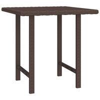 Tuinbijzettafels 3 st poly rattan bruin 4