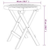 Bistrotafel &amp;Oslash;46x47 cm massief acaciahout 6