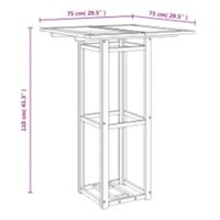 Bistrotafel 75x75x110 cm massief acaciahout 8
