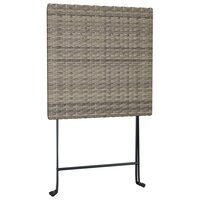 Bistrotafel inklapbaar 55x54x71 cm poly rattan grijs 6